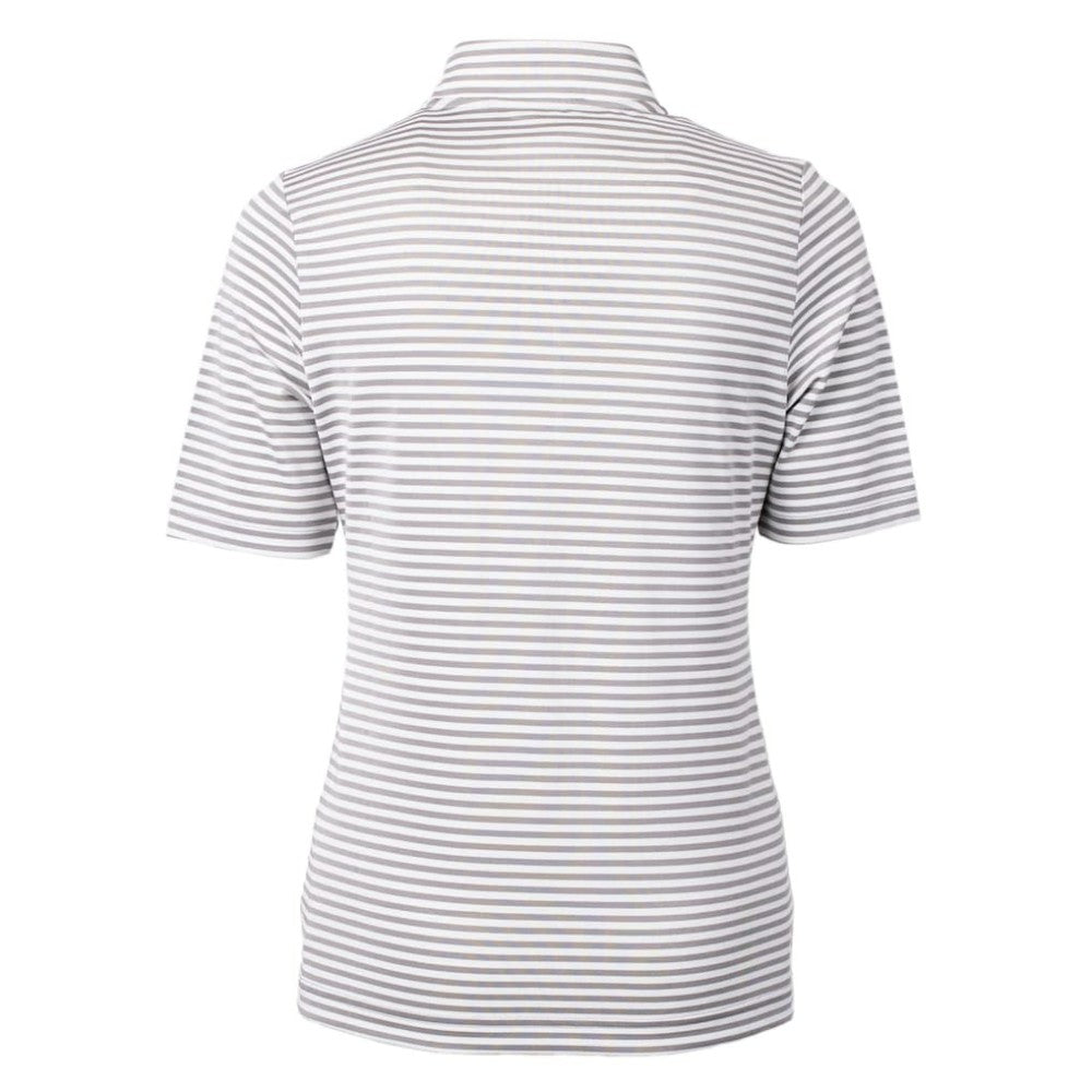 San Francisco Giants Cutter & Buck Women's Virtue Eco Pique Stripe Top - Gray Tops