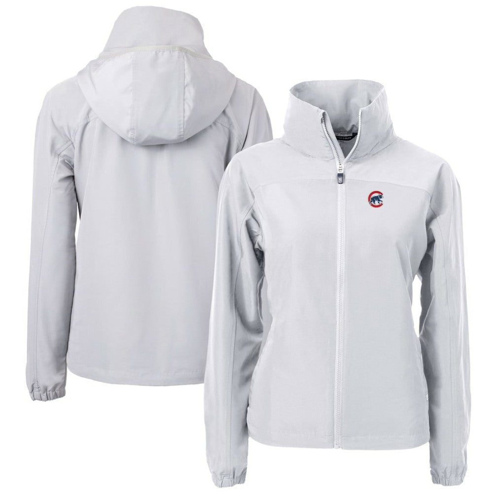 Chicago Cubs Cutter & Buck Women's Charter Eco Recycled Full-Zip Jacket - Gray Jackets