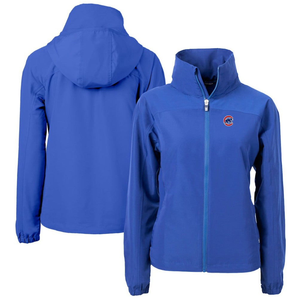 Chicago Cubs Cutter & Buck Women's Charter Eco Recycled Full-Zip Jacket - Blue Jackets