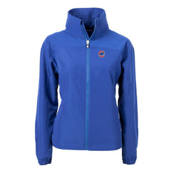 Chicago Cubs Cutter & Buck Women's Charter Eco Recycled Full-Zip Jacket - Blue Jackets