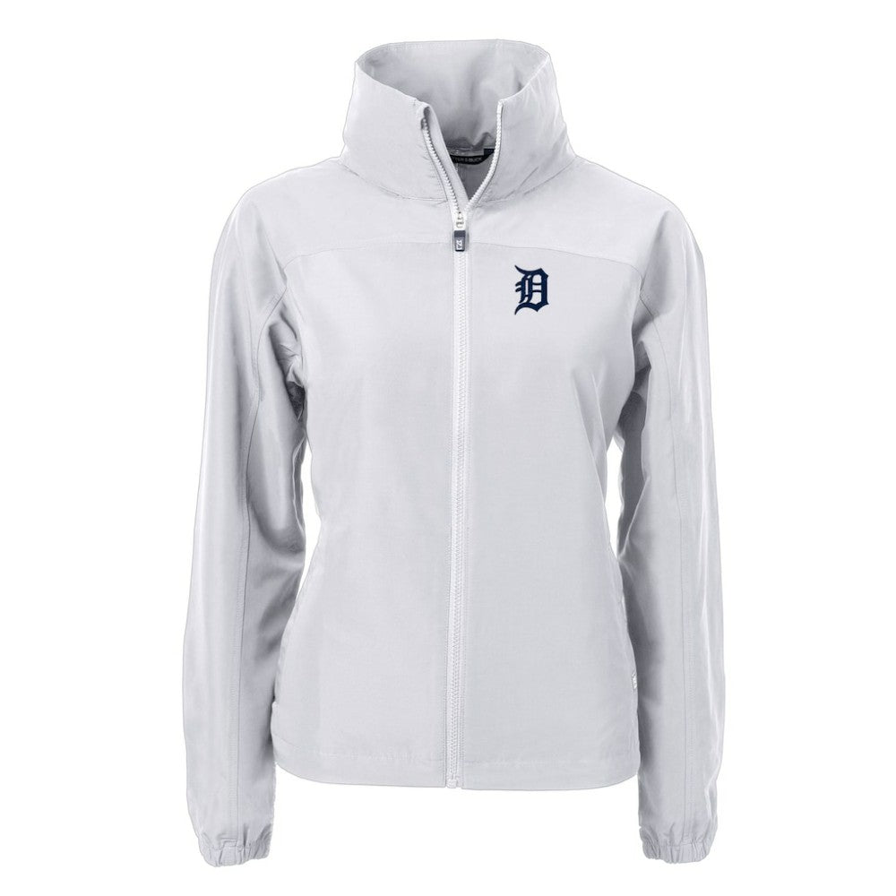 Detroit Tigers Cutter & Buck Women's Charter Eco Recycled Full-Zip Jacket - Gray Jackets