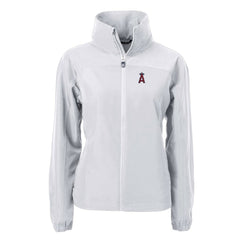 Los Angeles Angels Cutter & Buck Women's Charter Eco Recycled Full-Zip Jacket - Gray Jackets