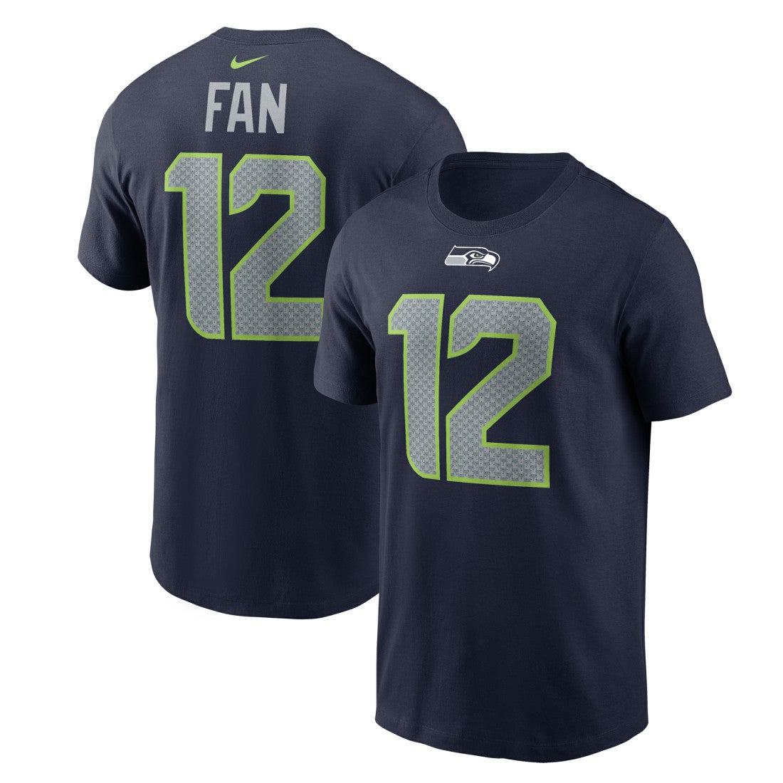 12s Seattle Seahawks Name & Number T-Shirt College Navy