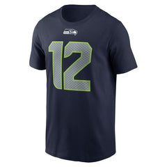 12s Seattle Seahawks Name & Number T-Shirt College Navy