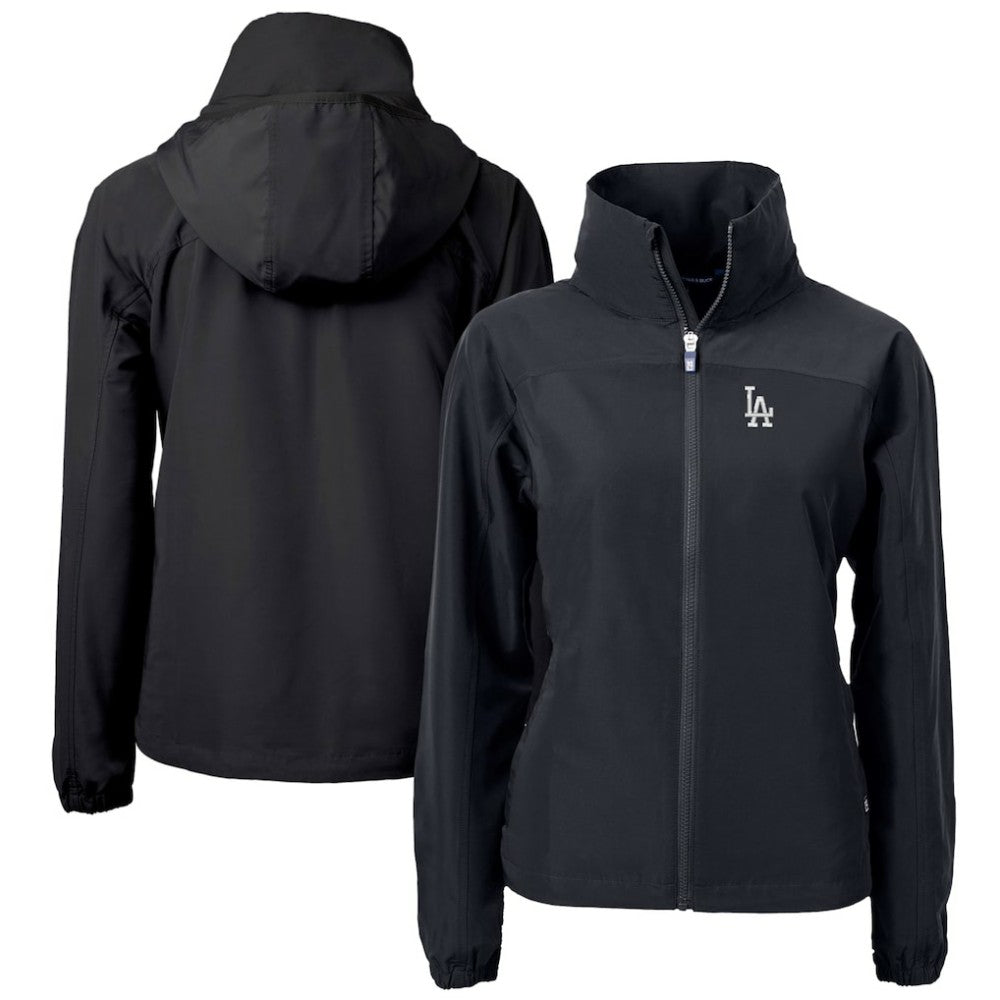 Los Angeles Dodgers Cutter & Buck Women's Charter Eco Recycled Full-Zip Jacket - Black Jackets
