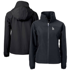 Los Angeles Dodgers Cutter & Buck Women's Charter Eco Recycled Full-Zip Jacket - Black Jackets