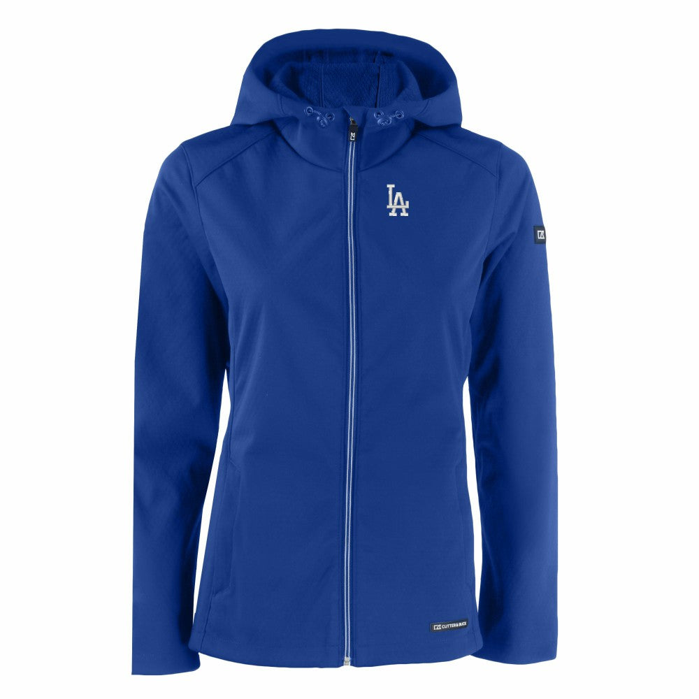 Los Angeles Dodgers Cutter & Buck Women's Evoke Eco Softshell Recycled Full-Zip Jacket - Royal Jackets
