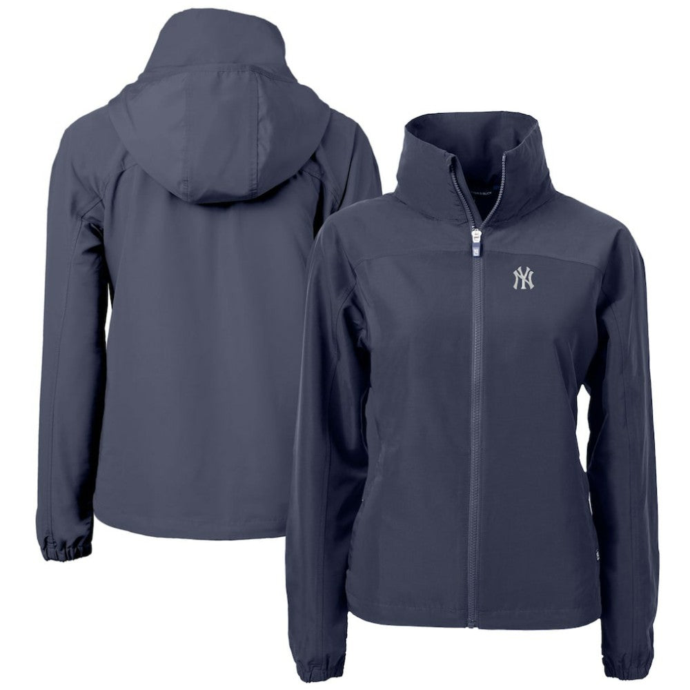 New York Yankees Cutter & Buck Women's Charter Eco Recycled Full-Zip Jacket - Navy Jackets