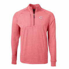Cincinnati Reds Cutter & Buck Big & Tall Adapt Eco Knit Stretch Recycled Quarter-Zip Pullover Top - Heather Red Pullover