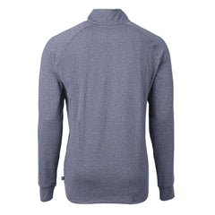 Minnesota Twins Cutter & Buck Big & Tall Adapt Eco Knit Stretch Recycled Quarter-Zip Pullover Top - Heather Navy Pullover