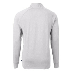 San Diego Padres Cutter & Buck Big & Tall Adapt Eco Knit Stretch Recycled Quarter-Zip Pullover Top - Heather Gray Pullover