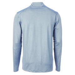 Kansas City Royals Cutter & Buck Virtue Eco Pique Micro Stripe Big & Tall Recycled Quarter-Zip Pullover Top - Light Blue/Navy Pullover