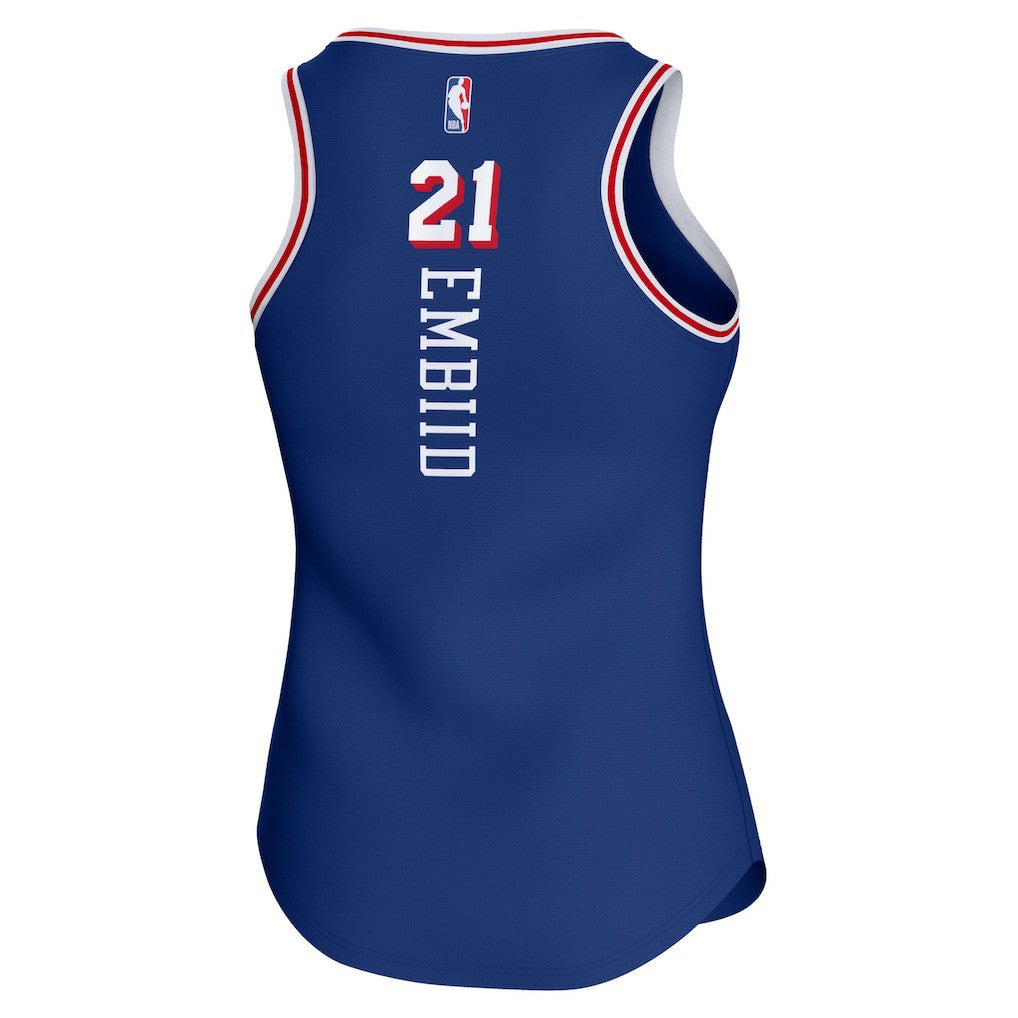 Joel Embiid Philadelphia 76ers Women's Fast Break Player Jersey Icon Edition Royal