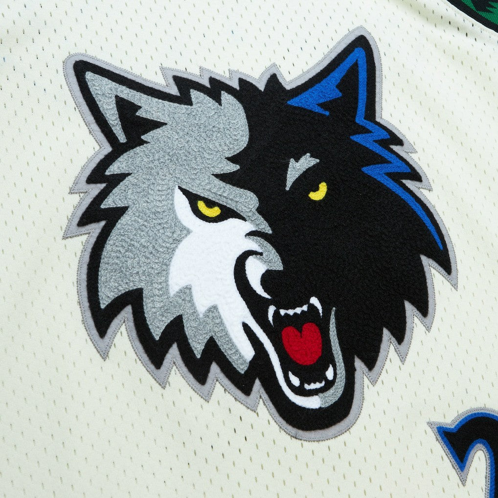 Kevin Garnett Minnesota Timberwolves Chainstitch Swingman Jersey Cream