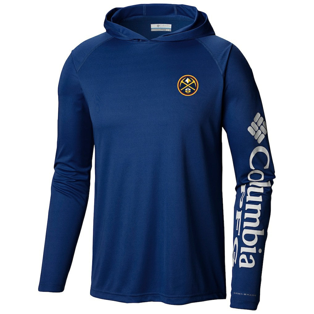 Denver Nuggets Terminal Tackle Long Sleeve Hoodie T-Shirt Navy