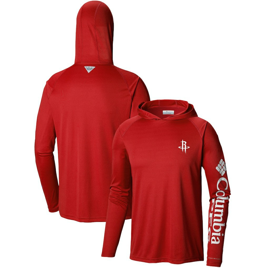Houston Rockets Terminal Tackle Long Sleeve Hoodie T-Shirt Red