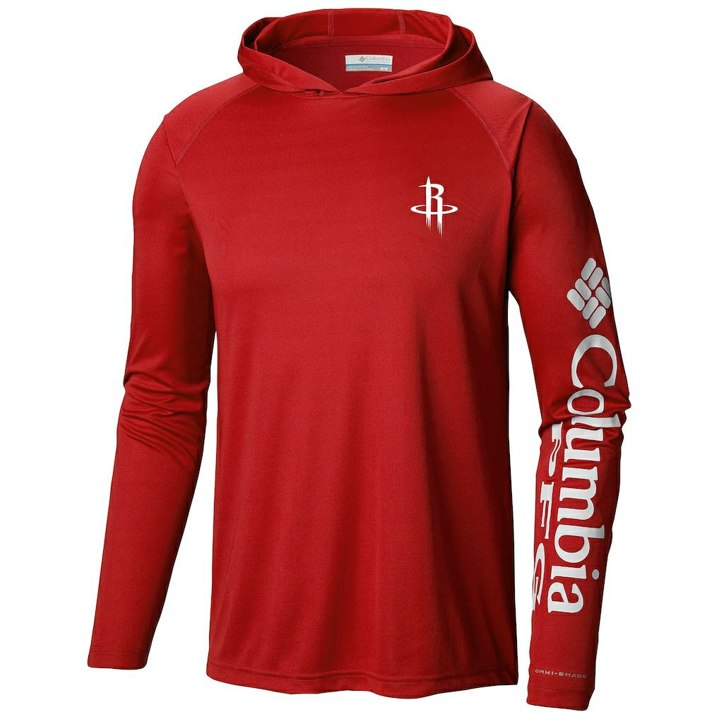 Houston Rockets Terminal Tackle Long Sleeve Hoodie T-Shirt Red