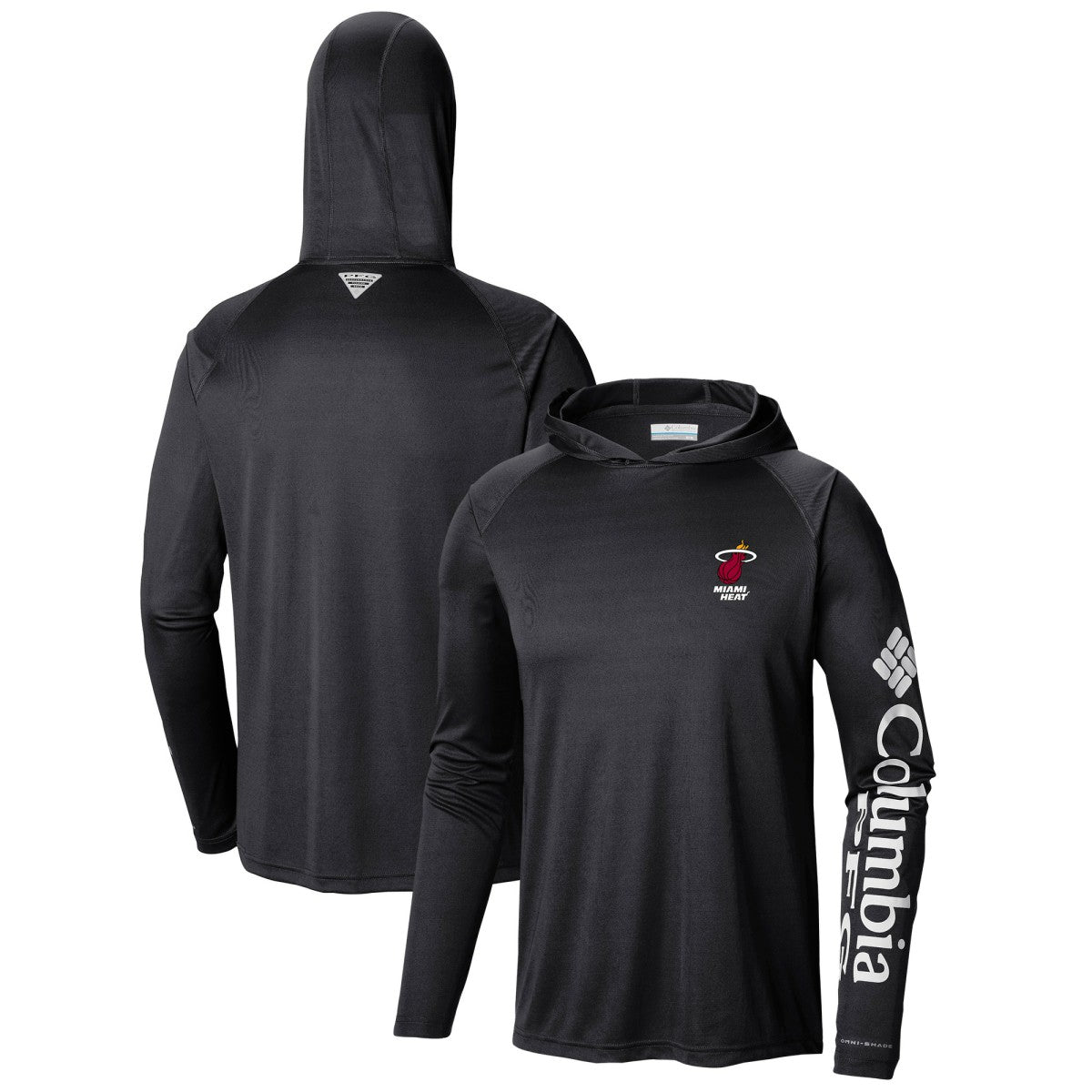Miami Heat Terminal Tackle Long Sleeve Hoodie T-Shirt Black