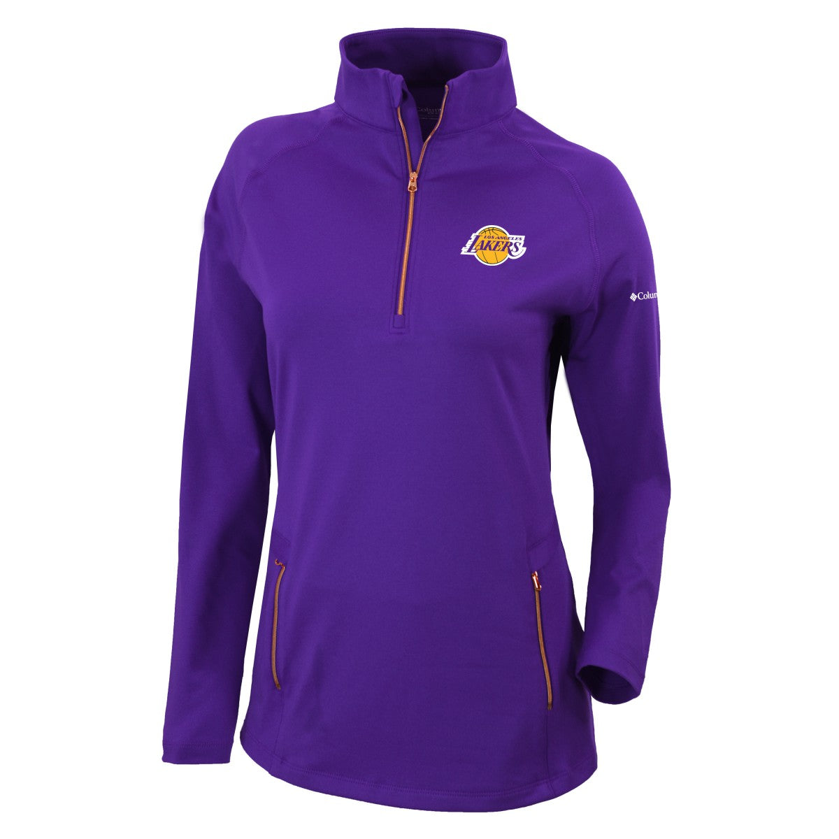 Los Angeles Lakers Women's Omni-Wick Outward Nine Quarter-Zip Pullover Top Purple