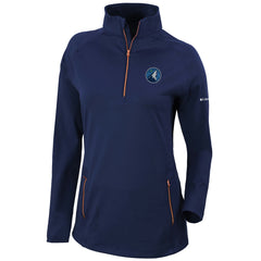 Minnesota Timberwolves Women's Omni-Wick Outward Nine Quarter-Zip Pullover Top Navy