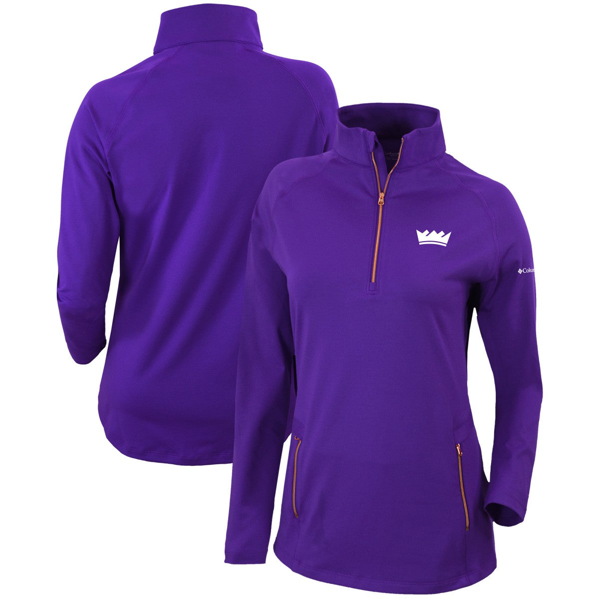 Sacramento Kings Women's Omni-Wick Outward Nine Quarter-Zip Pullover Top Purple