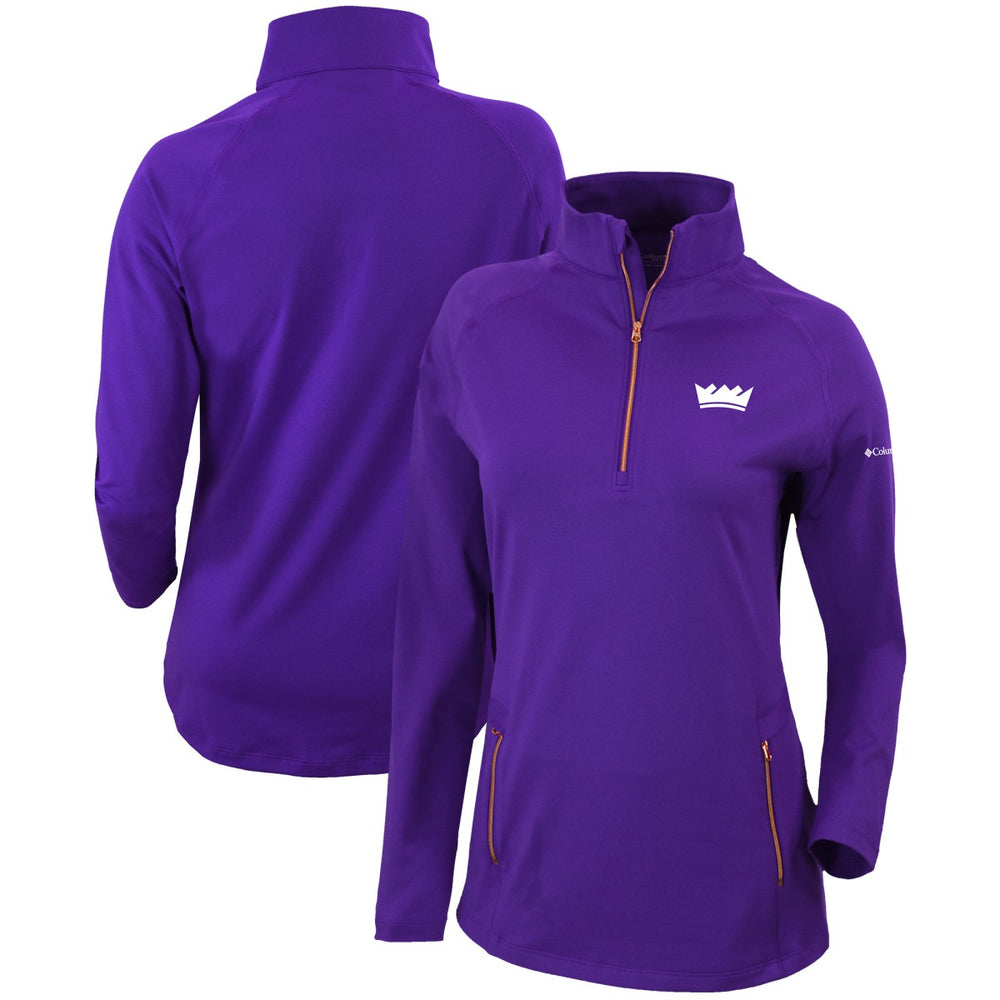 Sacramento Kings Women's Omni-Wick Outward Nine Quarter-Zip Pullover Top Purple