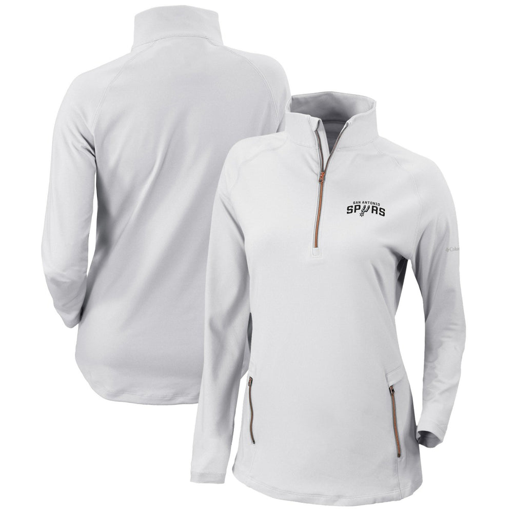 San Antonio Spurs Women's Omni-Wick Outward Nine Quarter-Zip Pullover Top White