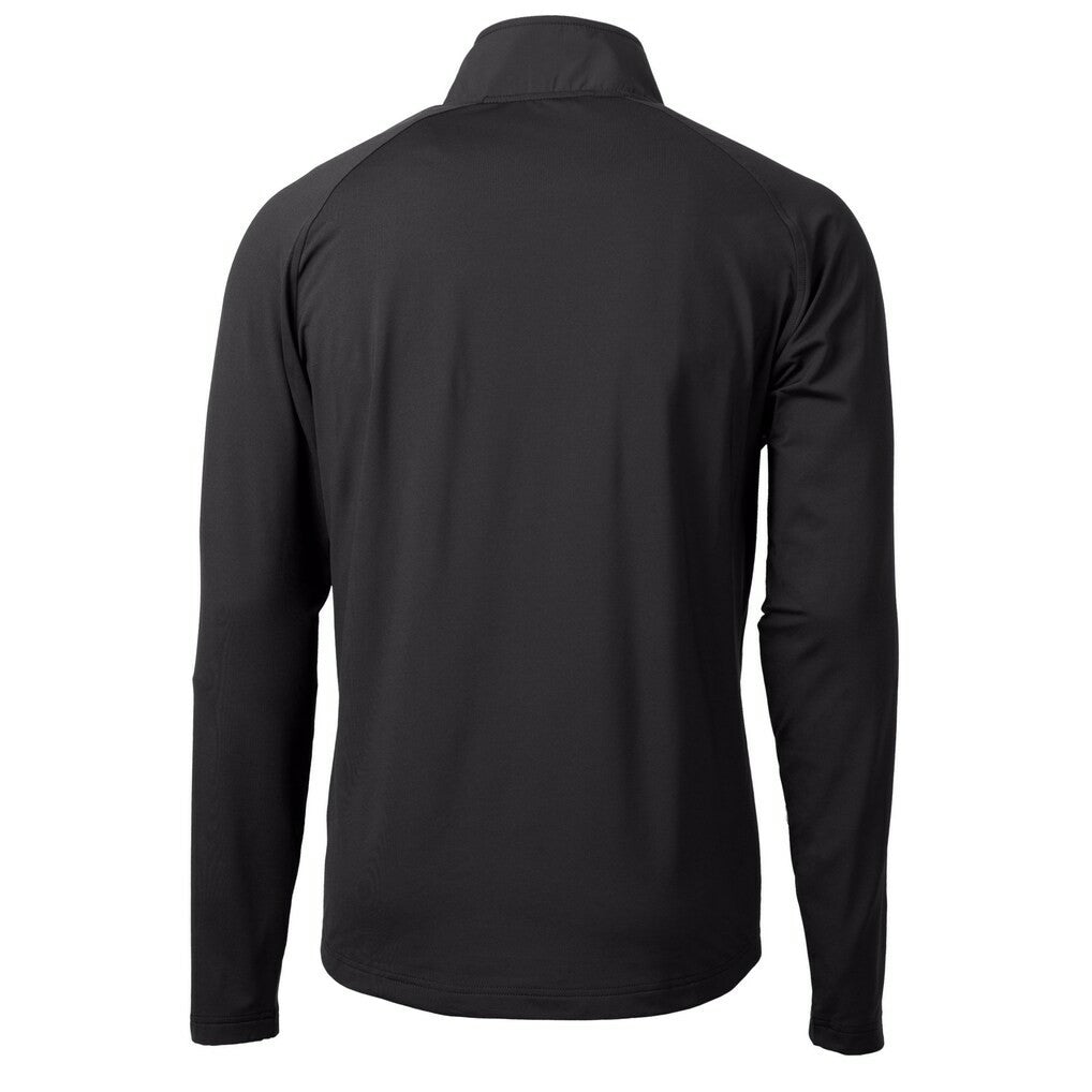 Minnesota Vikings Cutter & Buck Helmet Adapt Eco Knit Hybrid Recycled Quarter-Zip Pullover Top Black