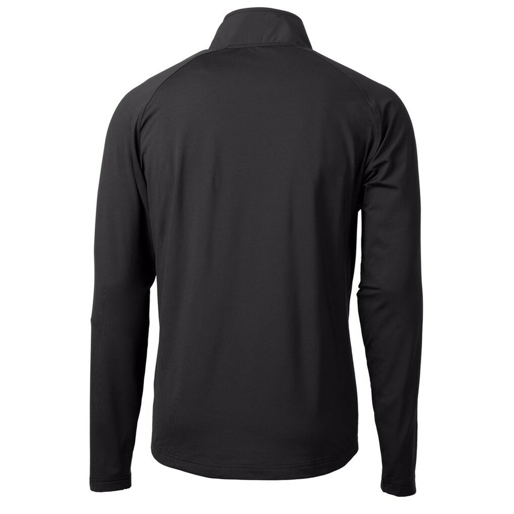 Minnesota Vikings Cutter & Buck Helmet Adapt Eco Knit Hybrid Recycled Quarter-Zip Pullover Top Black