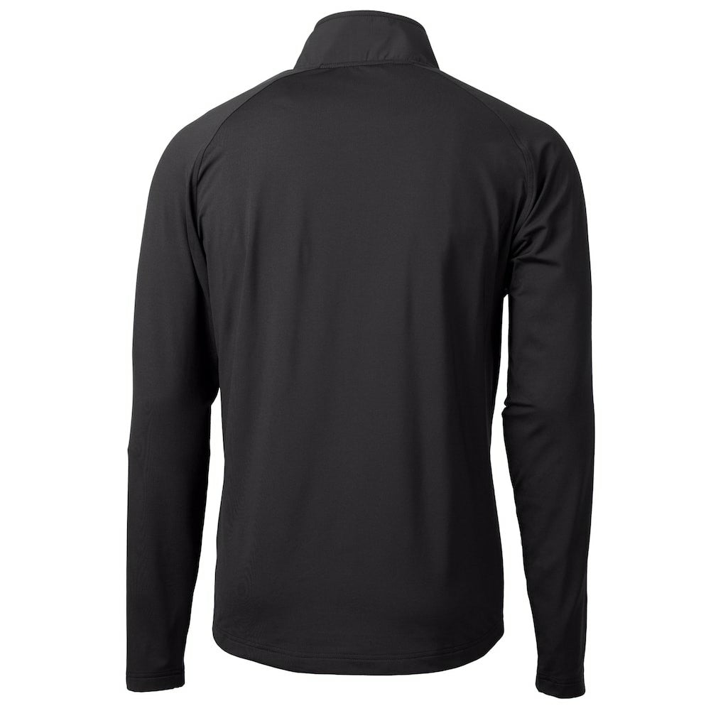 San Francisco 49ers Cutter & Buck Helmet Adapt Eco Knit Hybrid Recycled Quarter-Zip Pullover Top Black