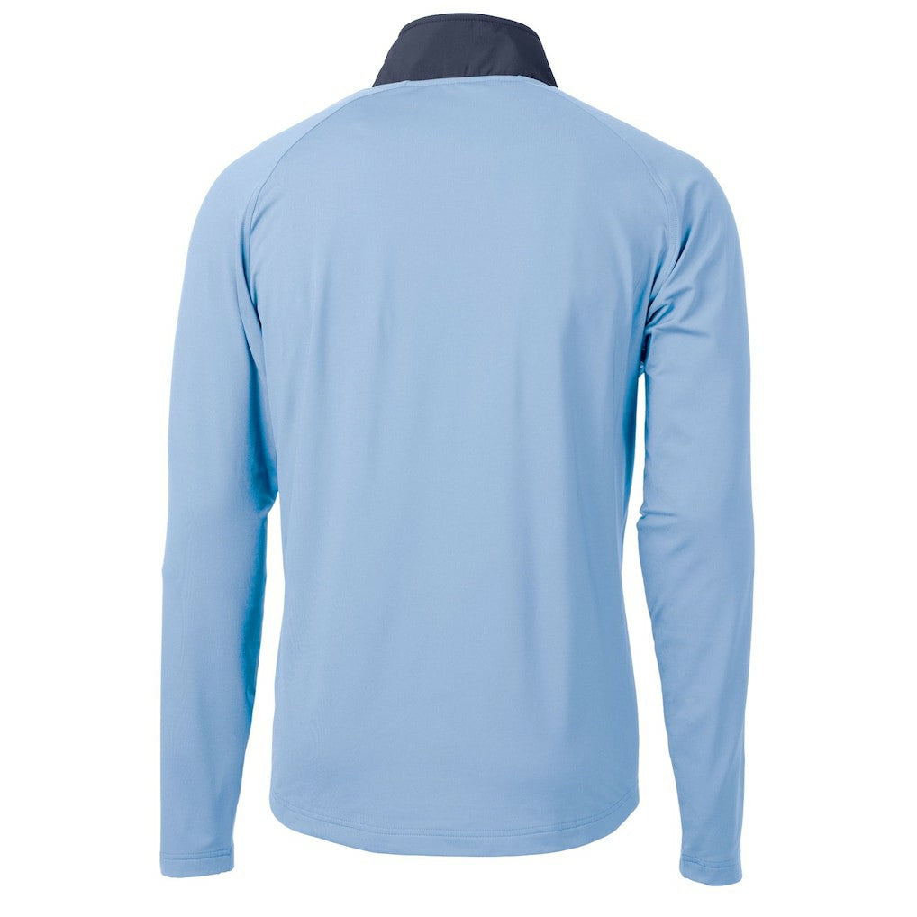 Los Angeles Chargers Cutter & Buck Helmet Adapt Eco Knit Hybrid Recycled Quarter-Zip Pullover Top Purple