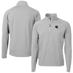 Chicago Bears Cutter & Buck Helmet Adapt Eco Knit Hybrid Recycled Quarter-Zip Pullover Top Silver