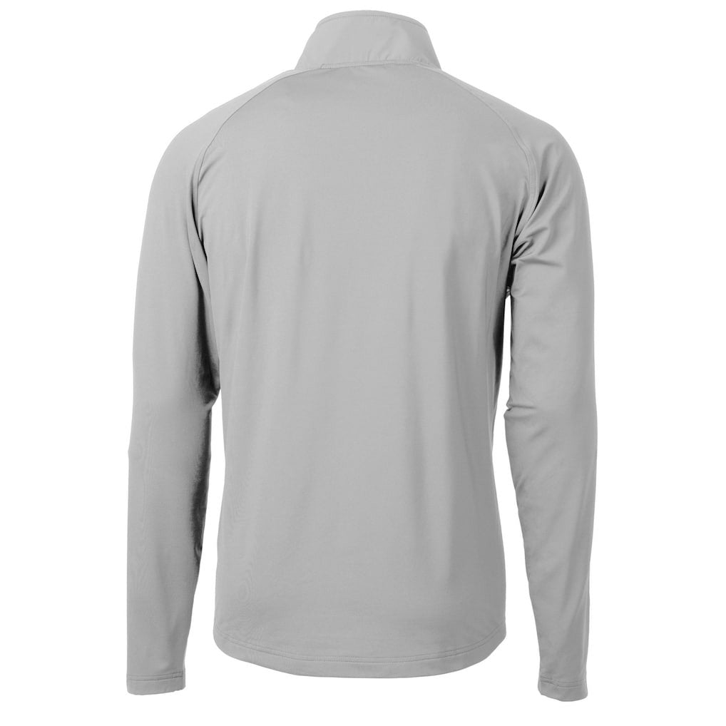 Chicago Bears Cutter & Buck Helmet Adapt Eco Knit Hybrid Recycled Quarter-Zip Pullover Top Silver