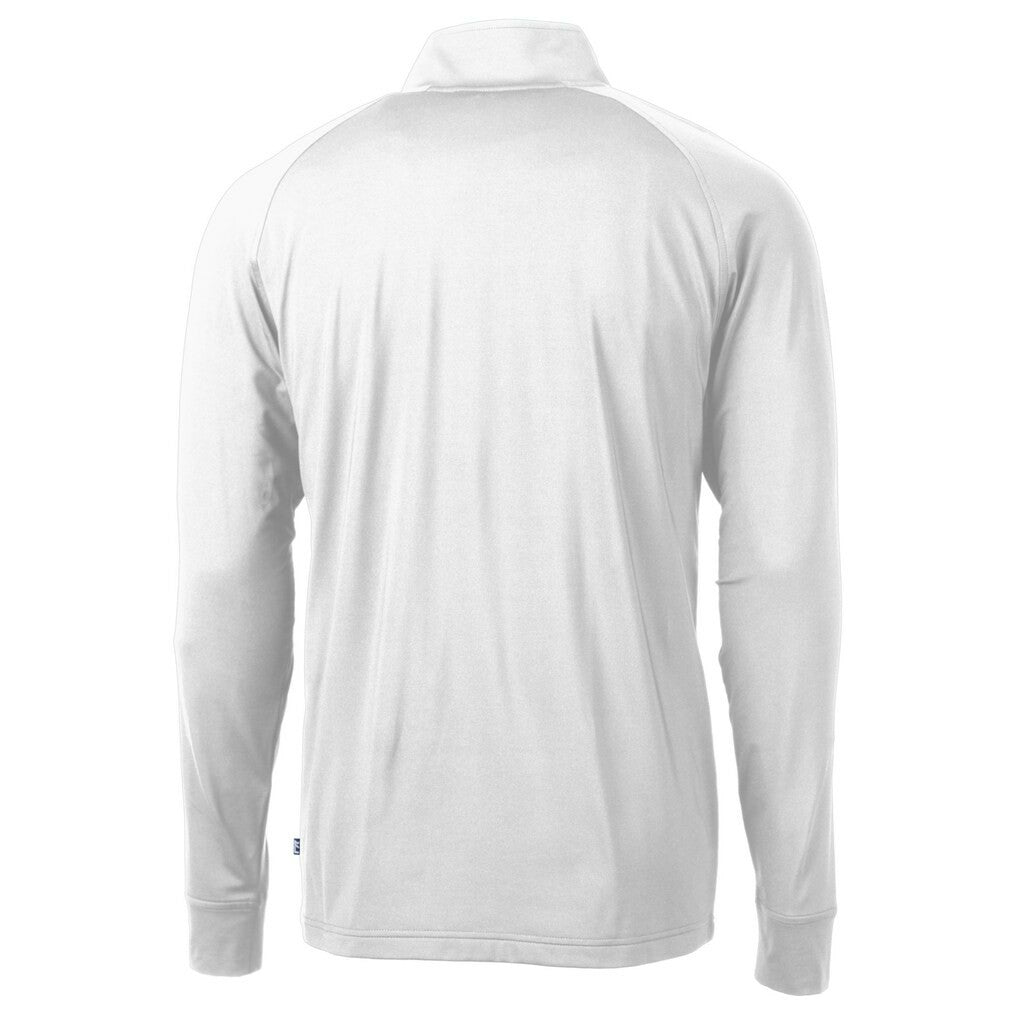 Green Bay Packers Cutter & Buck Helmet Adapt Eco Knit Stretch Recycled Quarter-Zip Pullover Top White