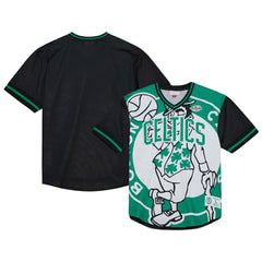 Boston Celtics Jumbotron 3.0 Mesh V-Neck T-Shirt Kelly Green