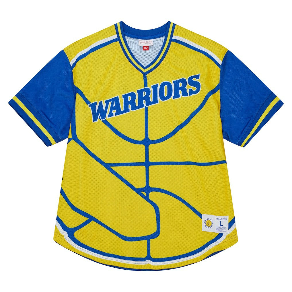 Golden State Warriors Jumbotron 3.0 Mesh V-Neck T-Shirt Gold