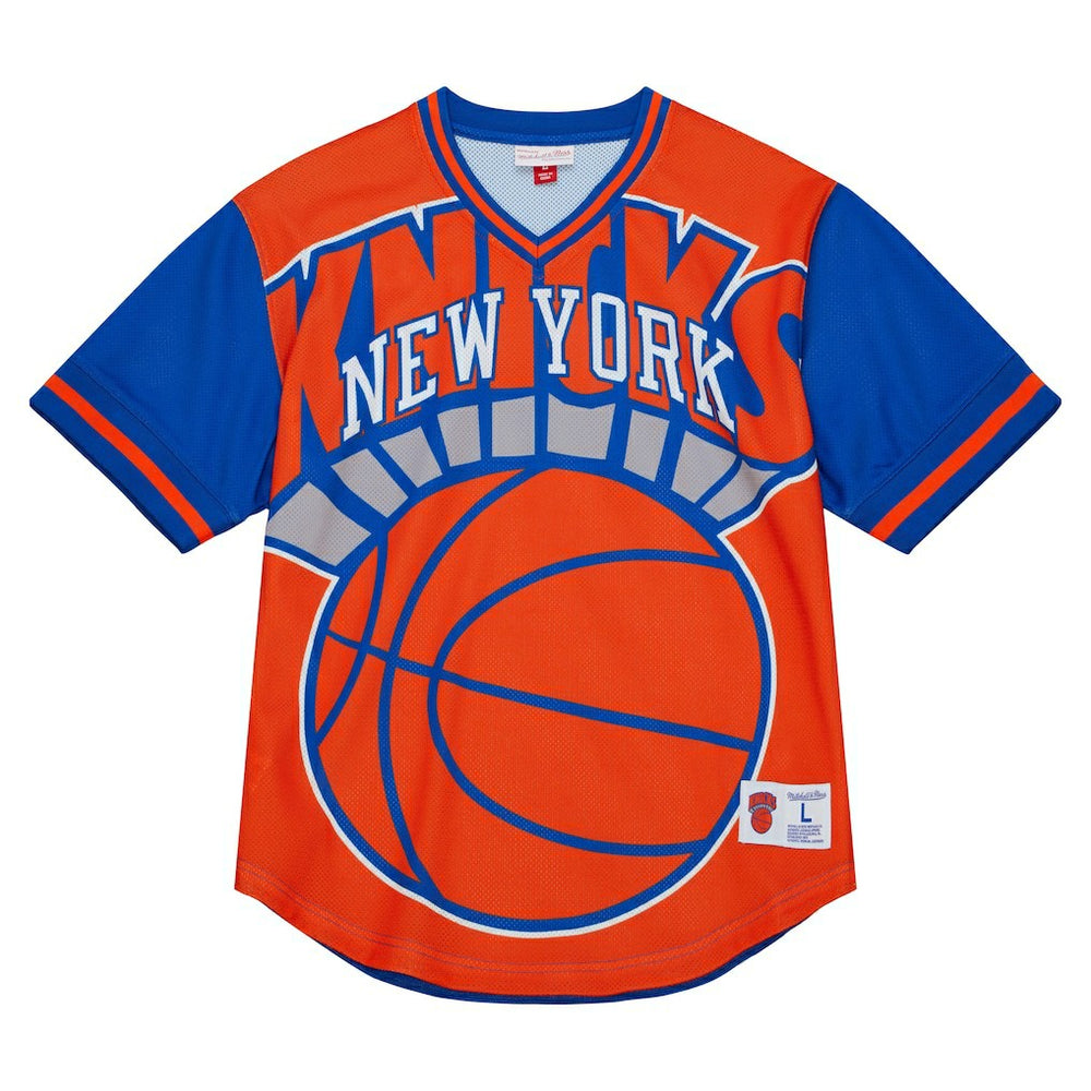 New York Knicks Jumbotron 3.0 Mesh V-Neck T-Shirt Orange