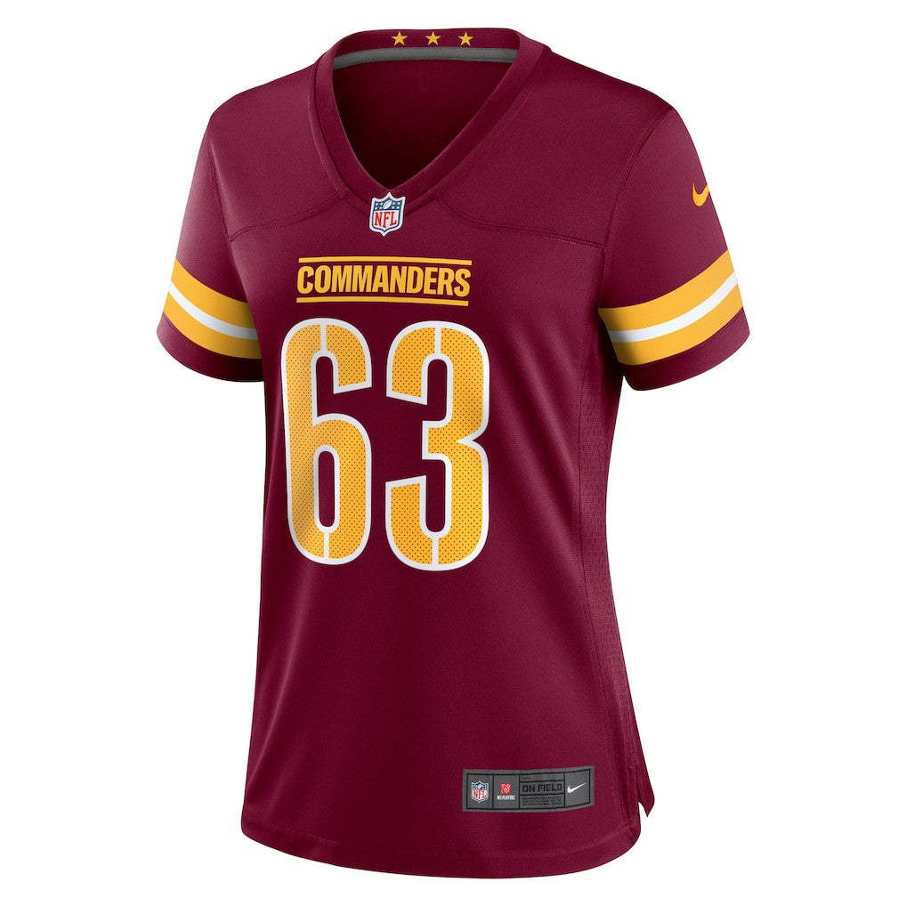 Nick Gates Washington Commanders Women's Game Player Jersey Burgundy