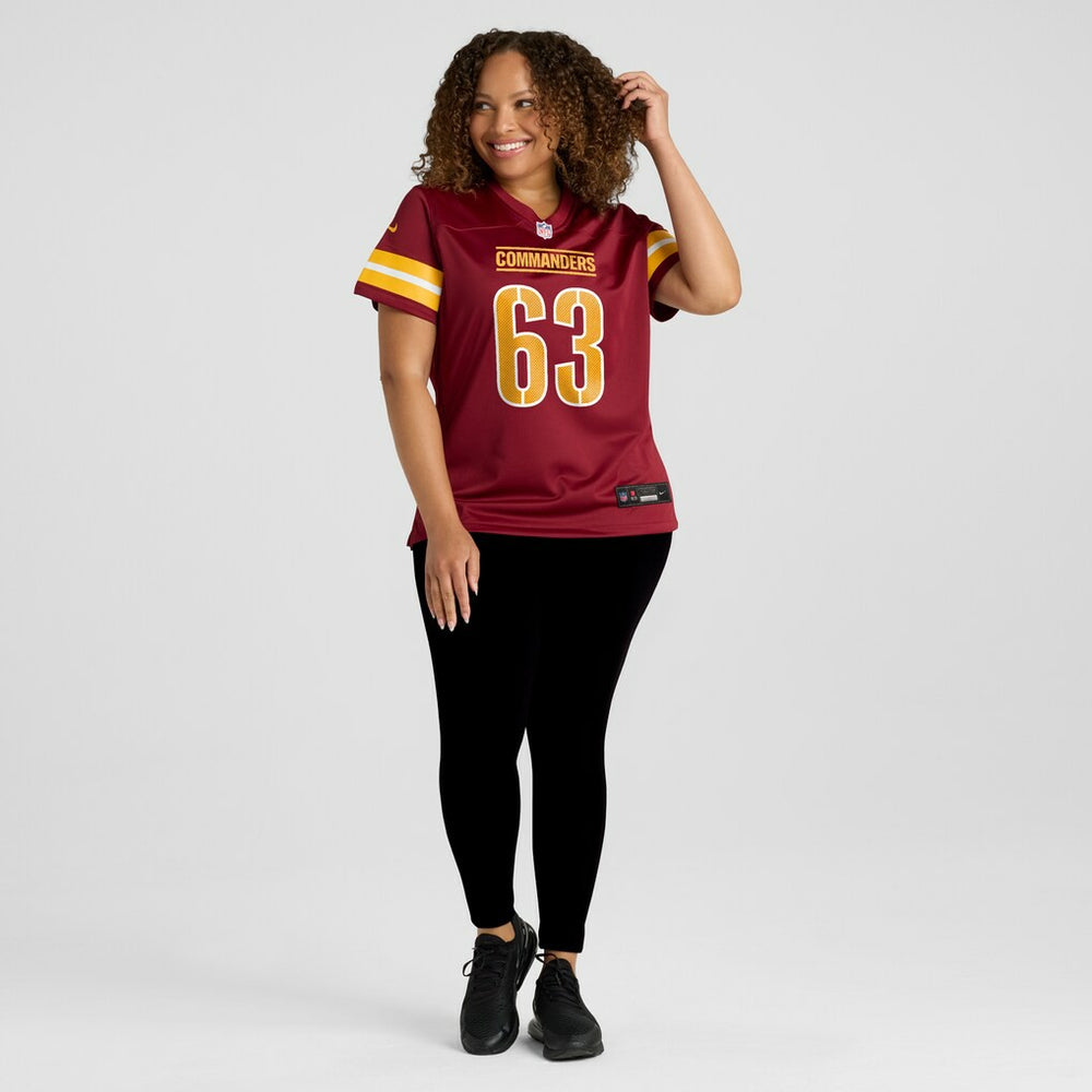 Nick Gates Washington Commanders Women's Game Player Jersey Burgundy