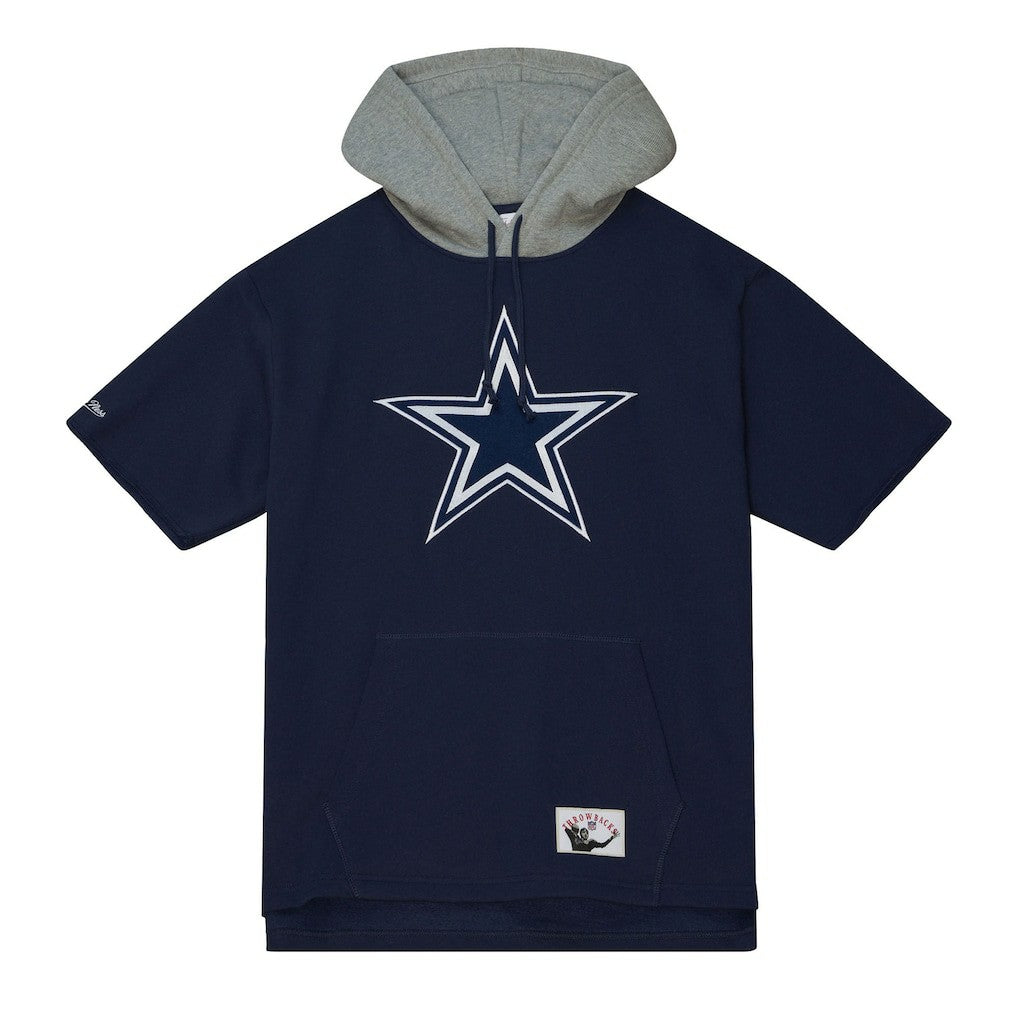 Dallas Cowboys Postgame Short Sleeve Hoodie Navy