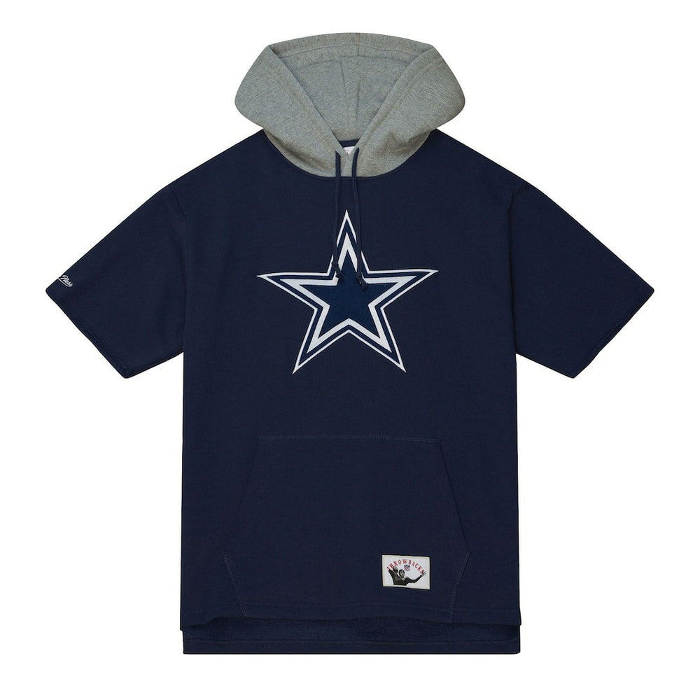 Dallas Cowboys Postgame Short Sleeve Hoodie Navy