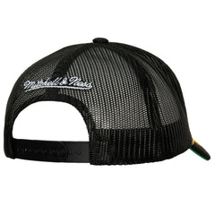 Brooklyn Nets Hardwood Classics Gold Leaf Mesh Trucker Snapback Hat Black