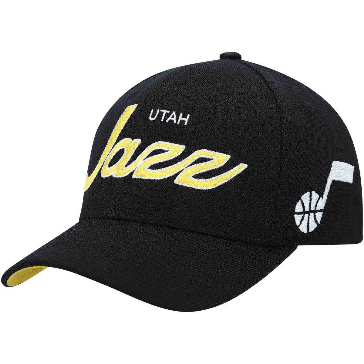 Utah Jazz MVP Team Script 2.0 Stretch Snapback Hat Black