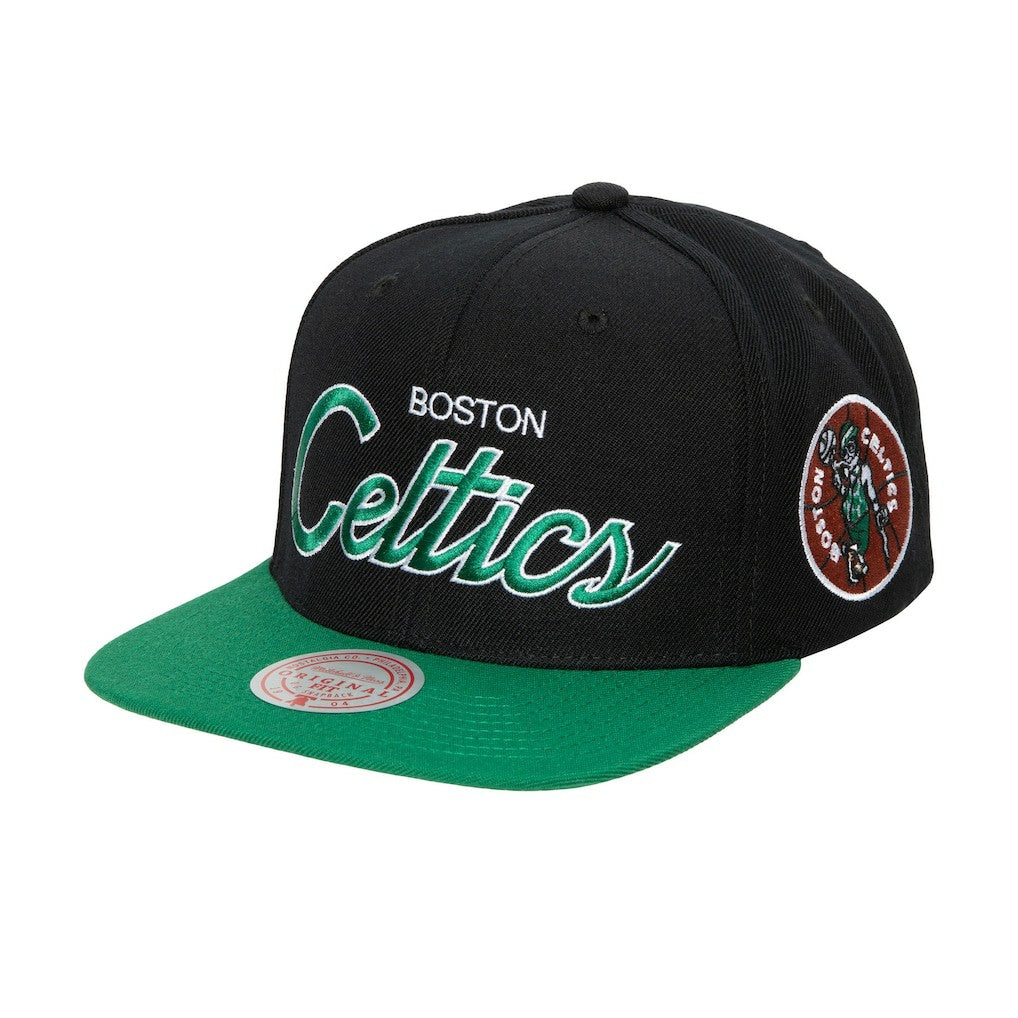 Boston Celtics Hardwood Classics MVP Team Script 2.0 Snapback Hat Black