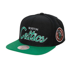 Boston Celtics Hardwood Classics MVP Team Script 2.0 Snapback Hat Black