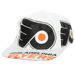NHL Philadelphia Flyers Mitchell & Ness In Your Face Deadstock Snapback Hat - White