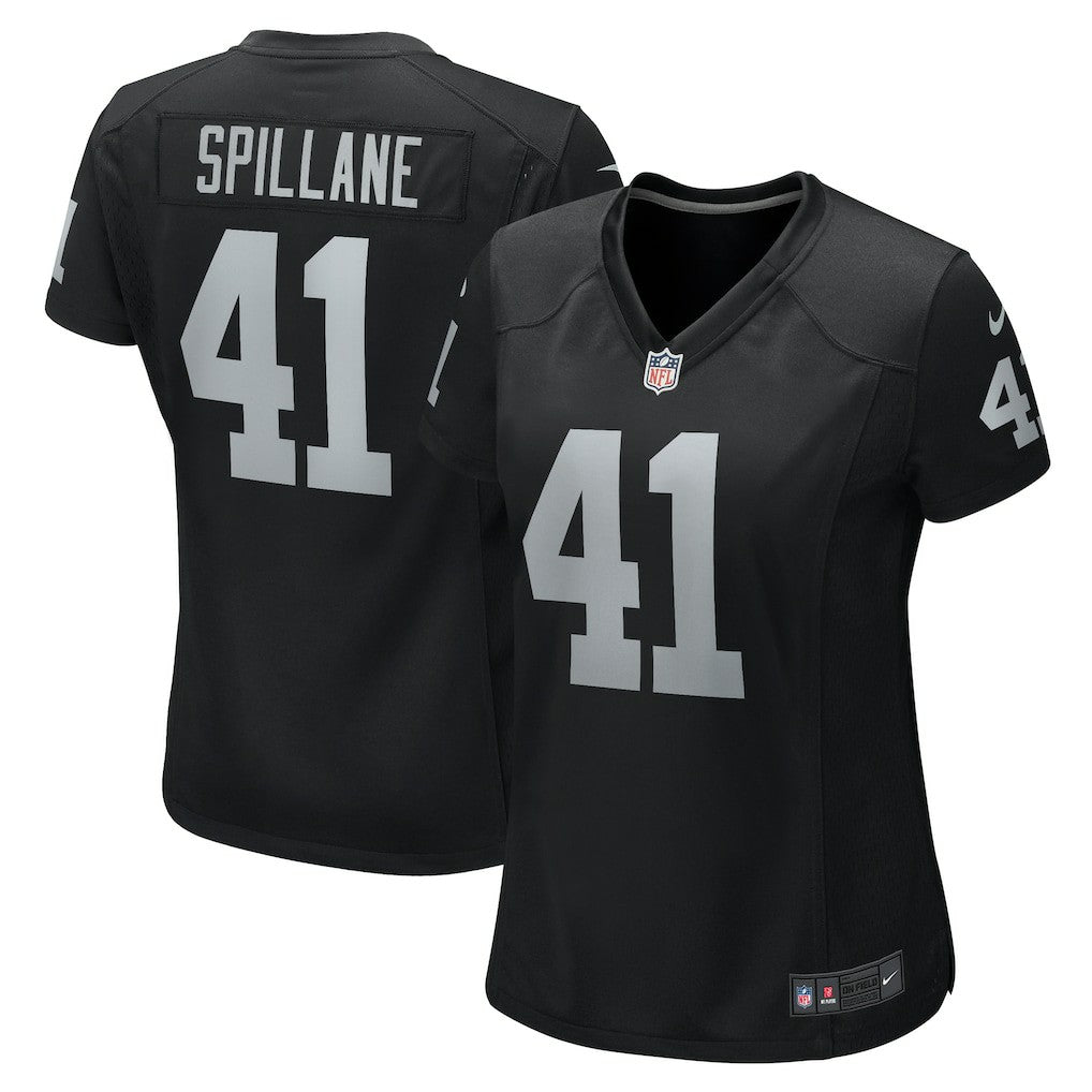 Robert Spillane Las Vegas Raiders Women's Game Player Jersey Black