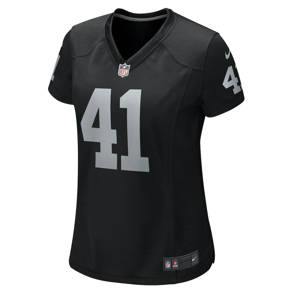 Robert Spillane Las Vegas Raiders Women's Game Player Jersey Black