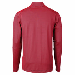Kansas City Royals Cutter & Buck Americana Logo Virtue Eco Pique Stripe Recycled Quarter-Zip Pullover Top - Red Pullover