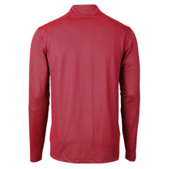 New York Yankees Cutter & Buck Americana Logo Virtue Eco Pique Stripe Recycled Quarter-Zip Pullover Top - Red Pullover